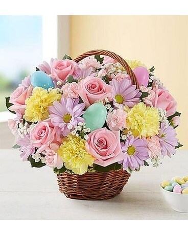 Easter Egg Basket Flower Arrangement