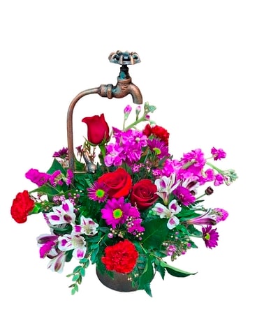 The Willow Pointe Bucket Bouquet Flower Arrangement