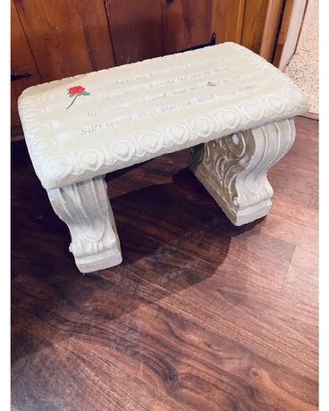 Sympathy Rose Bench Keepsake Custom product