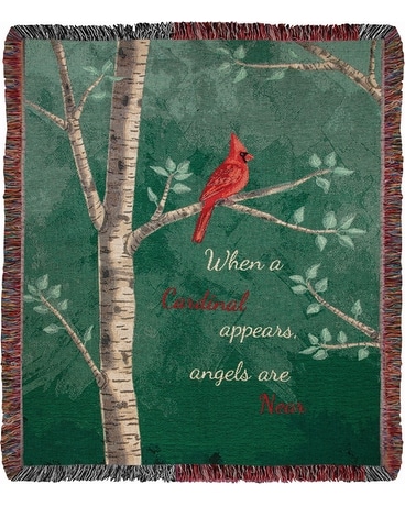 When A Cardinal Appears Throw Sympathy Arrangement