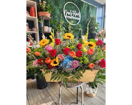 Floral Garden Tray Flower Arrangement