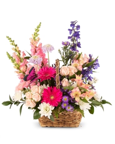 Beautiful Blooms Basket Flower Arrangement