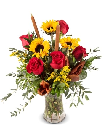 Golden Glow Flower Arrangement