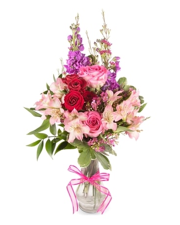 Pinking Of You Flower Arrangement