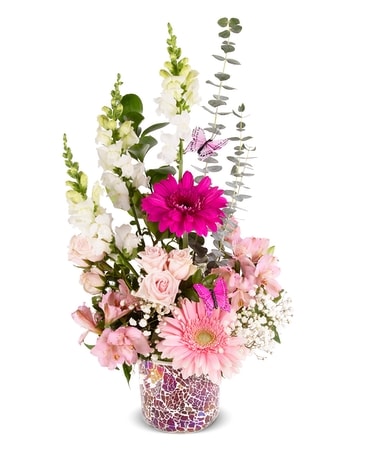 Pop Of Pink Flower Arrangement