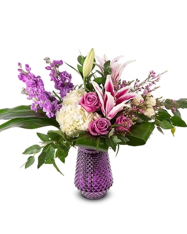 Lavender Lovebird Flower Arrangement