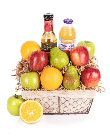 Fruit and Juice Basket Gift Basket