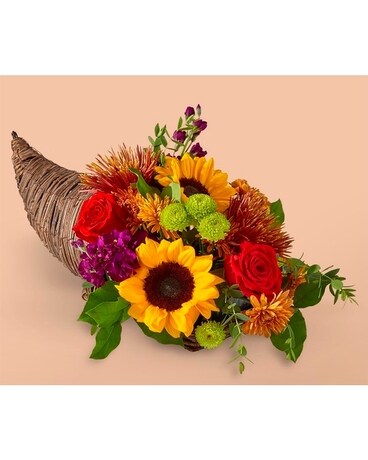 Friendship Cornucopia Flower Arrangement