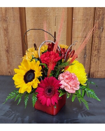 Fall Squared Flower Arrangement