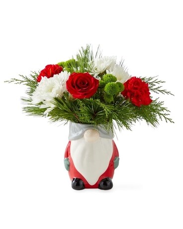 Ho Ho Gnome Bouquet Flower Arrangement