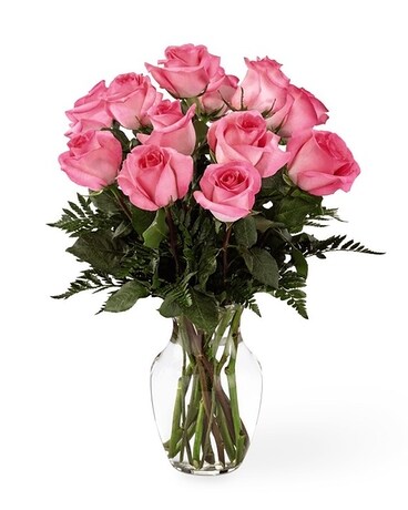 Smitten Pink Rose Bouquet Flower Arrangement