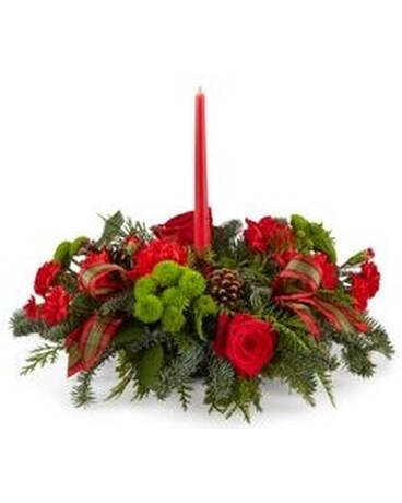 By The Candlelight Centerpiece Flower Arrangement