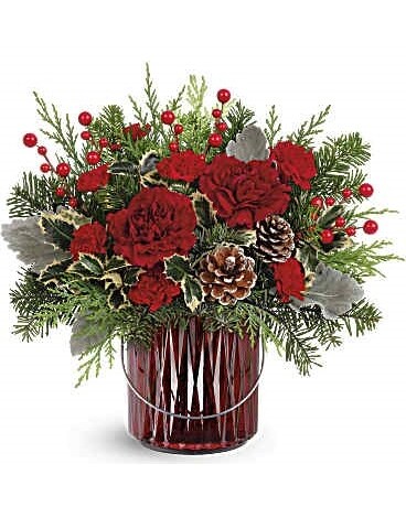 Cardinal Cheer Bouquet Flower Arrangement