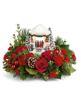 Thomas Kincade Sweet Sounds Of Christmas Flower Arrangement