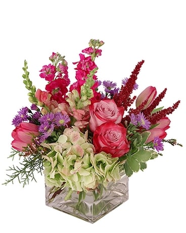 LIVELY & LUSCIOUS VASE ARRANGEMENT Flower Arrangement