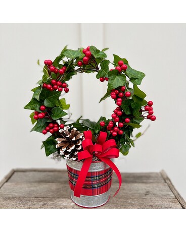 4" Ivy Wreath size,  inches height and  inches wide.