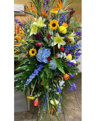 Southern Tropics Funeral Spray Wreath