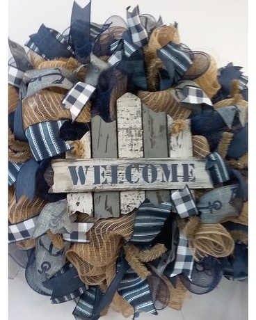 Welcome Silk Wreath Wreath