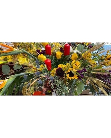 Light a Candle Funeral Casket Spray Flowers