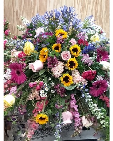 Loving Remembrance Funeral Casket Spray Flowers