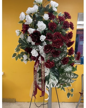 Wishing Well Sympathy Flower Arrangement