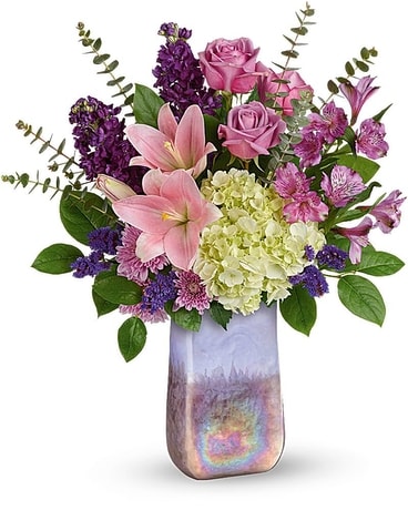 Purple Swirls Bouquet Flower Arrangement