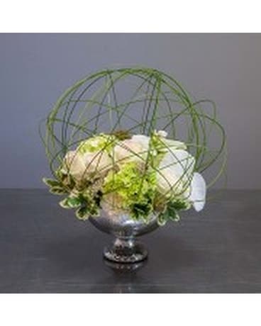 Modern Serene Sphere Flower Arrangement