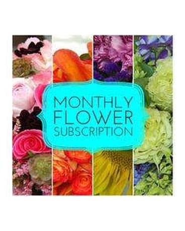 12 Month-Seasonal Hand-Tied Bouquet Flower Arrangement