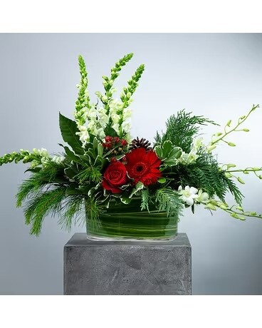 Winter Gardens Centerpiece Flower Arrangement