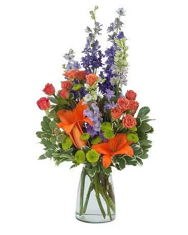 Indigo Wave Flower Arrangement