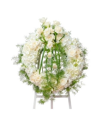 Elegant Wreath Funeral Arrangement