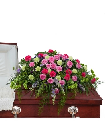 Forever Cherished Casket Spray Flower Arrangement