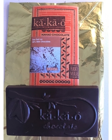 Kakao- Sea Salt on 38% Milk Chocolate Bar Flower Arrangement