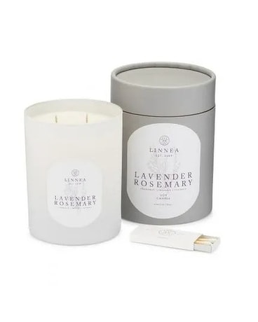 Linnea Lavender & Rosemary Scented Candle Jar Candle