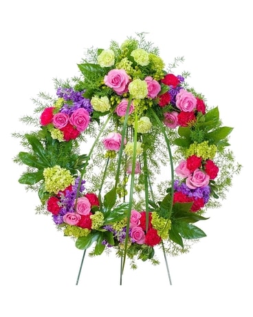 Forever Cherished Wreath Flower Arrangement