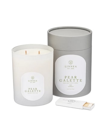 Linnea Pear Galette 2 Wick Candle Jar Candle