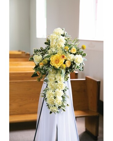 Eternal Sunshine Cross Sympathy Arrangement