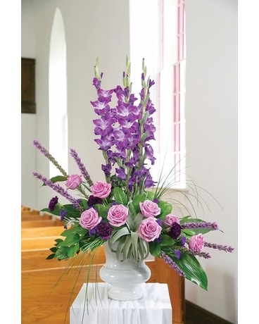 Lavender Reflections Urn Sympathy Arrangement