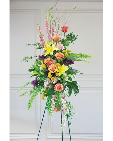 Thoughtful Remembrance Easel Sympathy Arrangement