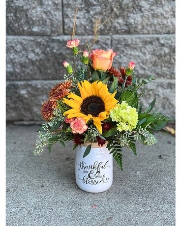 Thankful and Blessed Flower Arrangement