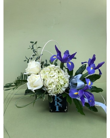 Custom Arrangement Modern Cube Example Flower Arrangement