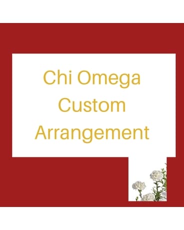 Chi Omega Custom Arrangement Flower Arrangement