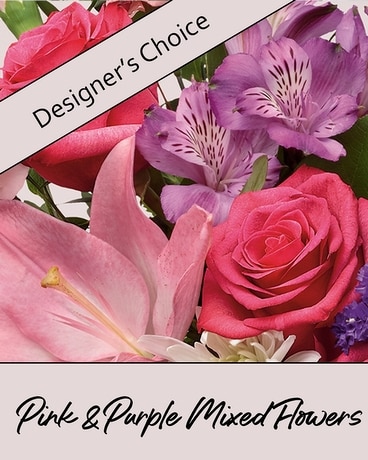 Designer's Choice - Pink/Purple Mixed Flower Arrangement