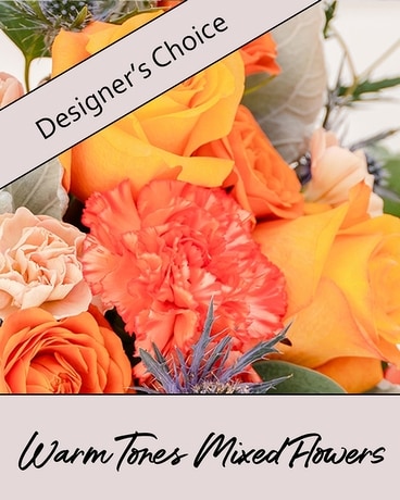 Designer's Choice - Warm Mixed Flower Arrangement