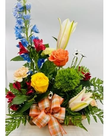 Basketful of Blooms Flower Arrangement