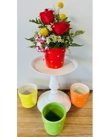 Polka Dot Party Flower Arrangement