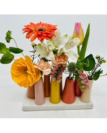 Pooley vase - mango Flower Arrangement
