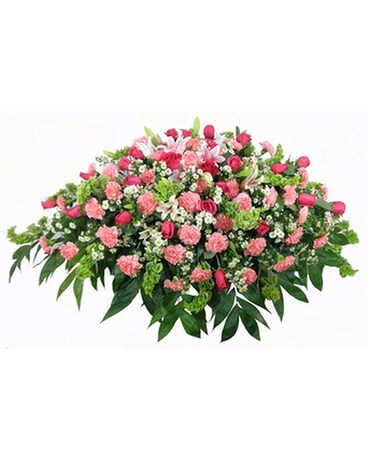 Love's Garden Deluxe Casket Spray Flower Arrangement