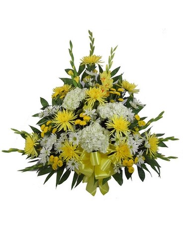 Sunshine Sentiments Mache Arrangement Flower Arrangement