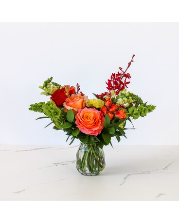 Hearth's Glow Flower Arrangement
